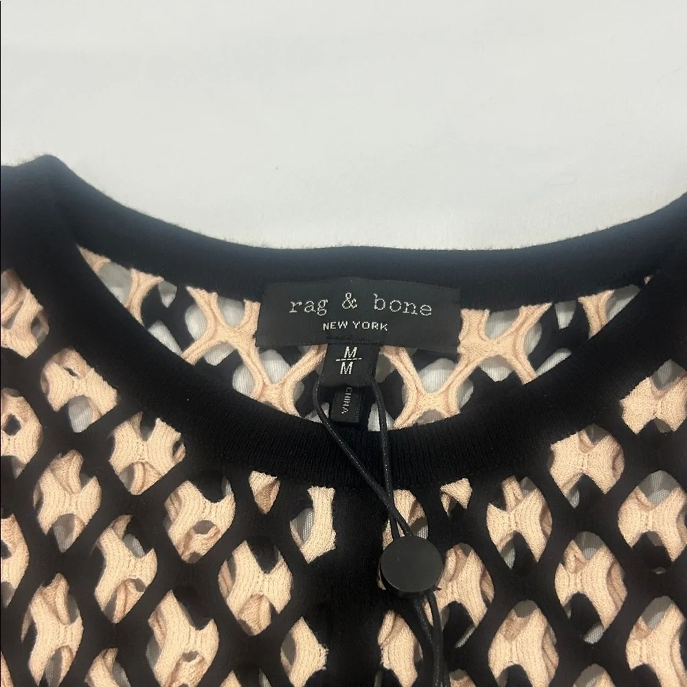 Rag & Bone Black and Tan Patterned Blouse - Picture 2 of 7